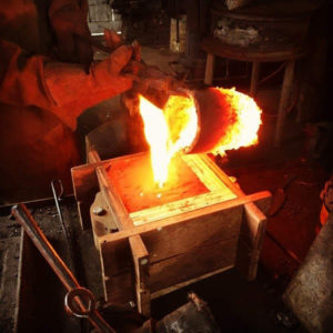 Michael working at his forge